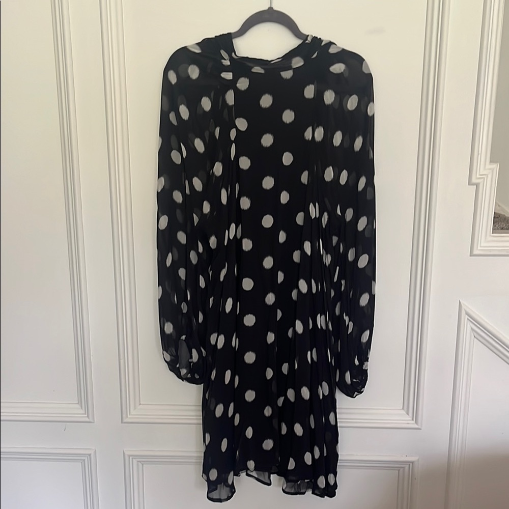 Anthropologie Black and White Bishop Sleeve Sundress